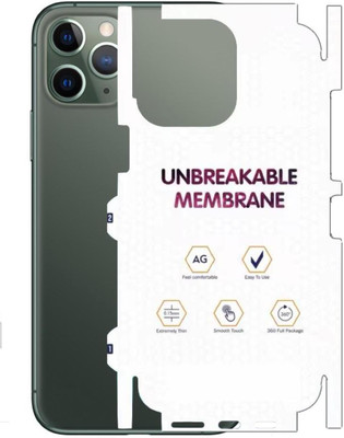 A3sprime Back Screen Guard for Apple iPhone 11 Pro, |Edge to Edge Full Coverage Unbreakable Soft Transparent Matte Finish Back and Side Skin Protector|(Pack of 1)
