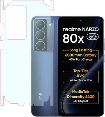 KARTRAY Back Screen Guard for Realme Narzo 80x 5G, Back Screen Guard with Matte Finish(Pack of 1)