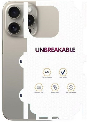 BRENZZ Back Screen Guard for Apple iPhone 15 Pro, iPhone 15 Pro, (FULL)(Pack of 1)