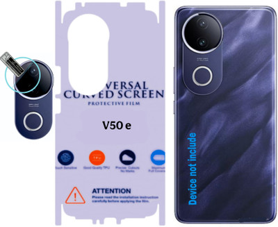 Shreejee Back Screen Guard for VIVO V50E 5g back MEMBRANE glossy with 360 covrege back and side full back panel protector And CAMERA LENS GLASS(Pack of 1)