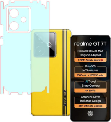 VAYUVAULT Back Screen Guard for realme GT 7T, Back Screen Guard Matte finish, Back Screen Guard With Side(Pack of 1)