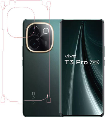 KARTRAY Back Screen Guard for Vivo T3 Pro 5G, Clear With Sides(Pack of 1)