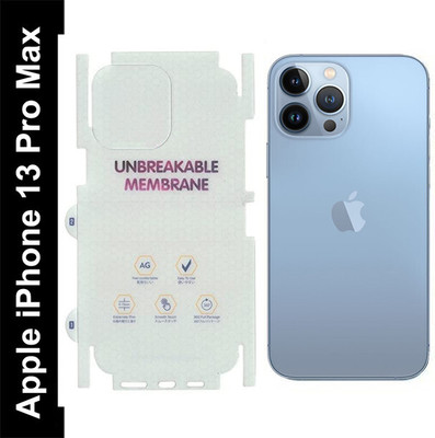 Gaqipud Back Screen Guard for Apple iPhone 13 Pro Max, iPhone 13 Pro Max back MEMBRANE glossy with 360 covrege back and side full back panel protector(Pack of 1)
