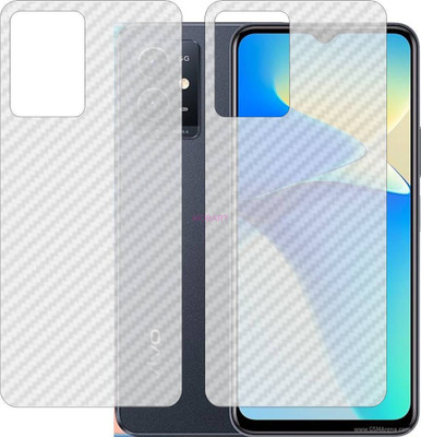 MOBART Back Screen Guard for VIVO Y30 5G (3D Carbon Fiber Finish)(Pack of 2)