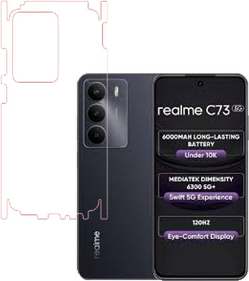 VAYUVAULT Back Screen Guard for realme C73 5G, Back Screen Guard Glossy finish, Back Screen Guard With Side(Pack of 1)