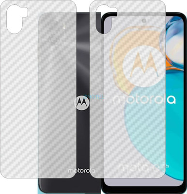 ZINGTEL Back Screen Guard for MOTOTOLA MOTO E22S (3D Carbon Fiber Finish)(Pack of 2)