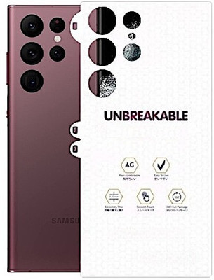 A3sprime Back Screen Guard for SAMSUNG Galaxy S22 Ultra 5G, |Full Coverage 9H Surface Hardness Unbreakable Soft Silicone Back Skin Protector|, (Matte)(Pack of 1)