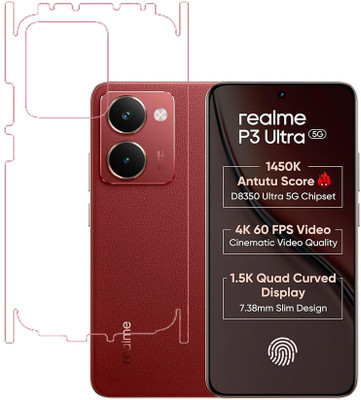 SPRITZEN Back Screen Guard for Realme P3 Ultra 5G, Clear With Sides(Pack of 1)