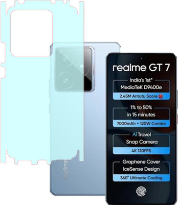 VAYUVAULT Back Screen Guard for realme Gt 7, Back Screen Guard Matte finish, Back Screen Guard With Side(Pack of 1)