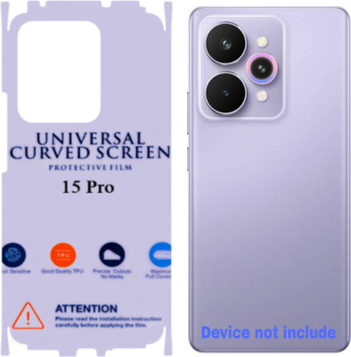 Shreejee Back Screen Guard for REALME 15 PRO 5g back MEMBRANE glossy with 360 covrege back and side full back panel protector(Pack of 1)