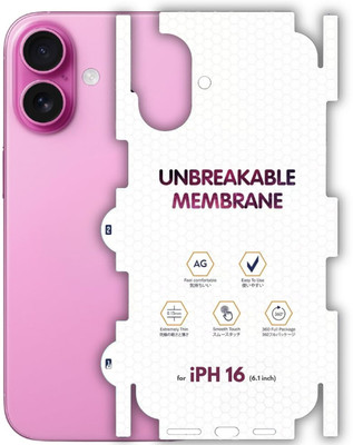 YUVUMCARE Back Screen Guard for IPHONE 16, Membrane 360 coverage(Pack of 1)