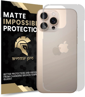 ArmourPro Back Screen Guard for iPhone 16 Pro Max, Apple iPhone 16 Pro Max, Apple 16 Pro Max(Pack of 1)