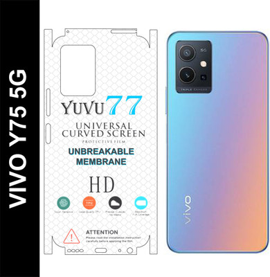 yuvu77 Back Screen Guard for VIVO Y75 5G, Membrane with 360 coverage(Pack of 1)