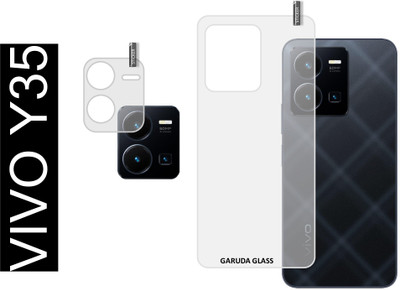 GARUDA GLASS Back Screen Guard for VIVO Y35 With Camera Lens Protector(Pack of 2)