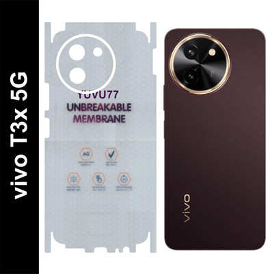 yuvu77 Back Screen Guard for vivo T3x 5G, Membrane 360 coverage(Pack of 1)