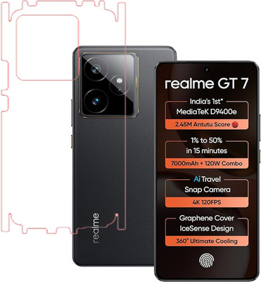 SPRITZEN Back Screen Guard for Realme GT 7 5G, Back Screen Guard With Glossy Finish(Pack of 1)