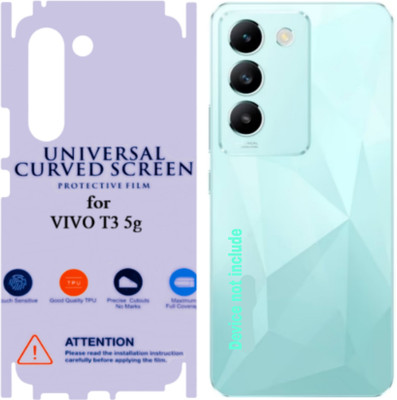 Shreejee Back Screen Guard for VIVO T3 5g back membrene glossy with 360 covrege back and side full back screen protector(Pack of 1)