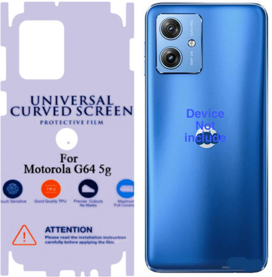 Shreejee Back Screen Guard for Motorola Moto g64 5g Back membrene (GLOSSY) with 360 full back and side covrege(Pack of 1)