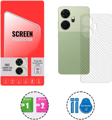 SOMTONE Back Screen Guard for Itel P55 Plus 4G (1 BACK CARBON FIBER SKIN + 1 FREE CAMERA LENS PROTECTOR)(Pack of 1)
