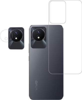 Vatsin Back Screen Guard for ViVO Y02, ViVO Y02 [With Rear Camera Lens Guard](Pack of 2)