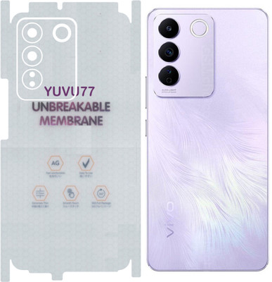 yuvu77 Back Screen Guard for VIVO V27E 5G, Membrane 360 coverage(Pack of 1)