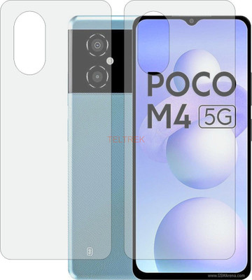 TELTREK Back Screen Guard for POCO M4 5G (Matte Finish)(Pack of 2)