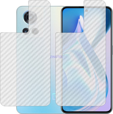 ZINGTEL Back Screen Guard for ONE PLUS ACE (3D Carbon Fiber Finish)(Pack of 2)