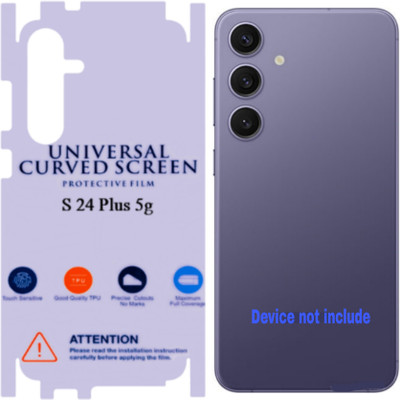 Shreejee Back Screen Guard for SAMSUNG GALAXY S24 PLUS 5G back membrane glossy with 360 covrege back and side full back panel protector(Pack of 1)