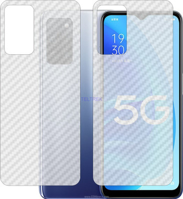 TELTREK Back Screen Guard for OPPO A55 S (3D Carbon Fiber Finish)(Pack of 2)