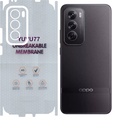 yuvu77 Back Screen Guard for oppo Reno 12 Pro 5G, Membrane 360 coverage, premium pack(Pack of 1)