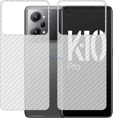 TELTREK Back Screen Guard for OPPO K10 PRO (3D Carbon Fiber Finish)(Pack of 2)