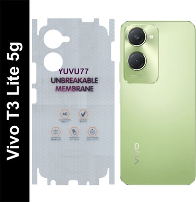 yuvu77 Back Screen Guard for VIVO T3 LITE 5G, Membrane with 360 coverage(Pack of 1)
