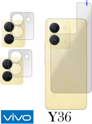 Cinzia Back Tempered Glass for vivo Y36(Pack of 3)
