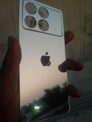 MOKPLZ POCO X6 PRO 5G SILVER MIRROR BACK PANNEL Mobile Skin(Silver)