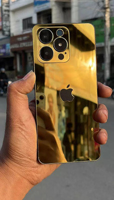 Altazz Back Tempered Glass for REALME N53, Golden back penal apple converted(Pack of 1)