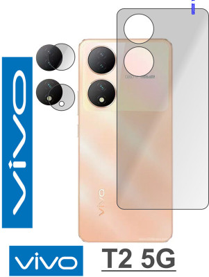 PONDRIK Back Tempered Glass for VIVO T2 5G(Pack of 2)