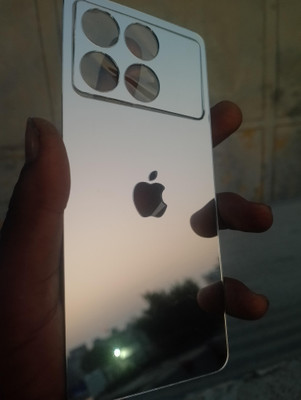 MOKPLZ POCO X6 PRO 5G SILVER MIRROR BACK PANNEL Mobile Skin(Silver)