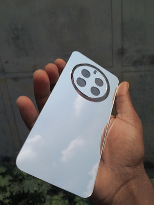MOKPLZ Back Tempered Glass for REALME 12X 5G SILVER MIRROR(Pack of 1)