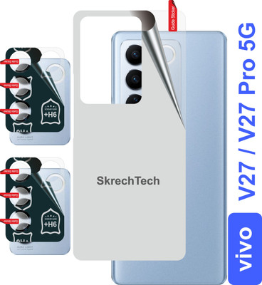 skrechtech Back Tempered Glass for vivo V27 Pro, vivo V27, {Camera lens}(Pack of 3)