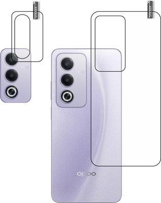 BOMGUARD Back Tempered Glass for OPPO A3 PRO With Camera Lens Protector(Pack of 2)