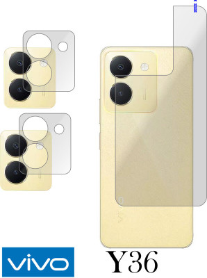 Cinzia Back Tempered Glass for vivo Y36(Pack of 3)