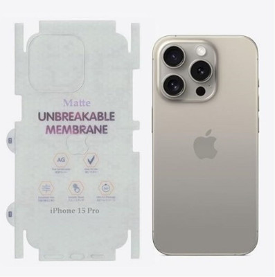 SSE Back Tempered Glass for iPhone 15 Pro Gold(Pack of 1)