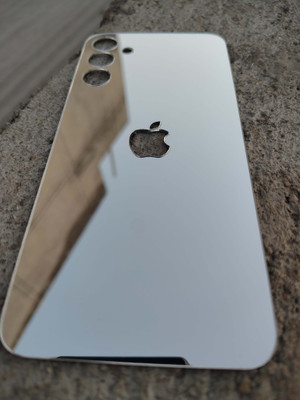 MOKPLZ Samsung Galaxy A33 5G SILVER MIRROR BACK PANNEL Mobile Skin(Silver)