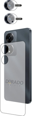 DORADO SHIELD Back Tempered Glass for vivo t2 5g back and camera lens(Pack of 2)