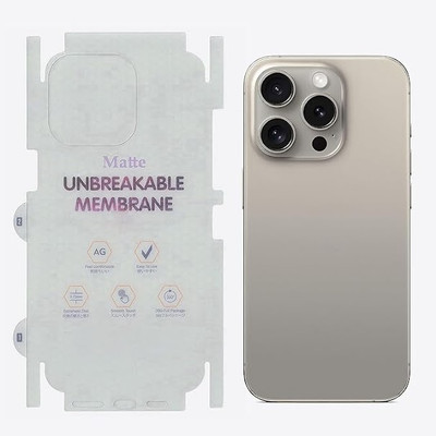 Mishuf Back Tempered Glass for iphone15pro(Pack of 1)