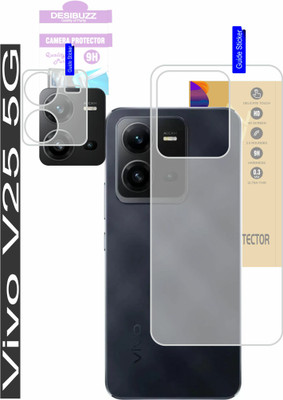 DESIBUZZ Back Tempered Glass for Vivo V25 5G, {Flexible}, Camera Lens(Pack of 2)