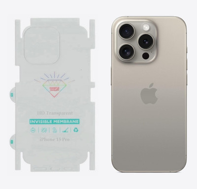 Protectt Back Tempered Glass for iPhone 15 Pro(Pack of 1)