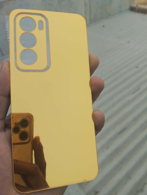 MOKPLZ Back Tempered Glass for OPPO RENO 12 PRO 5G BACK GOLDEN TEMPERD GLASS(Pack of 1)
