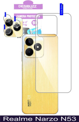 DESIBUZZ Back Tempered Glass for realme narzo N53(Pack of 2)