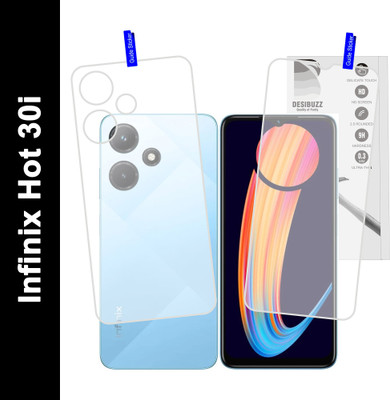DESIBUZZ Front and Back Tempered Glass for Infinix HOT 30i, {Flexible}(Pack of 2)